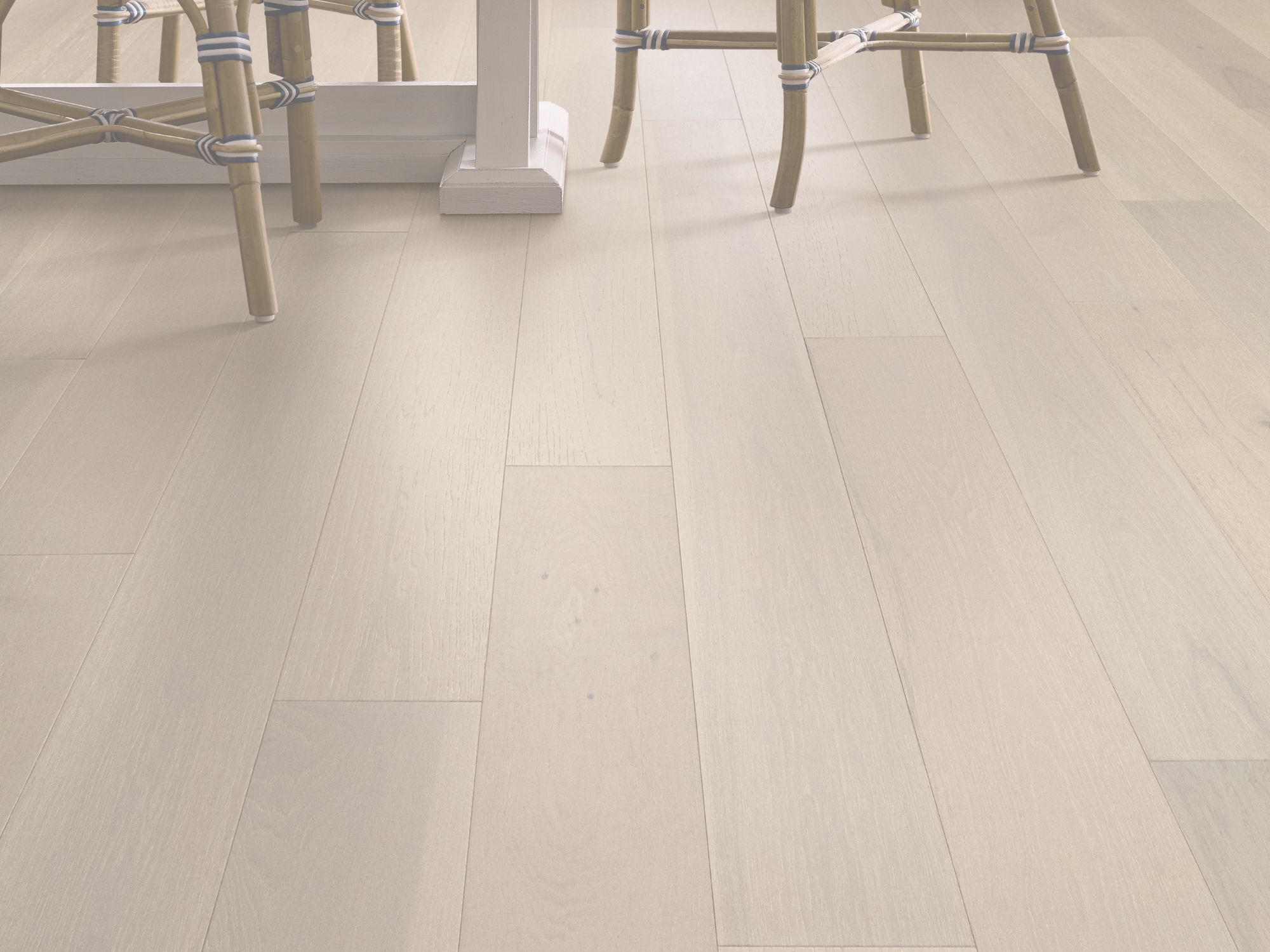 hardwood floors in a dining room